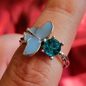 Blue Sapphire Blue Butterfly Size Ring Size 7